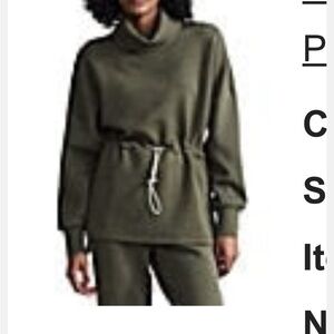 Varley Olive Night Women's Rolled turtleneck and jogger pants set